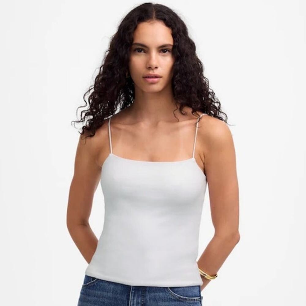 NWT Madewell Squareneck Tank Top in White Size S